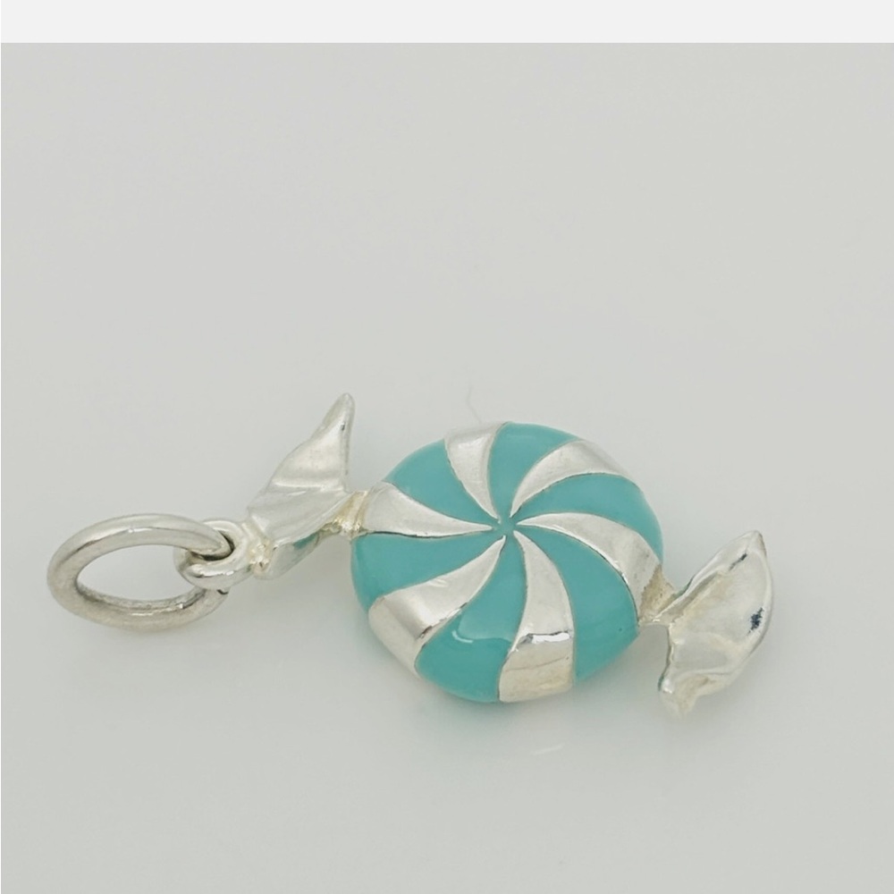 Tiffany Bon Bon Candy Charm In Blue Enamel And Sterling Silver View 4
